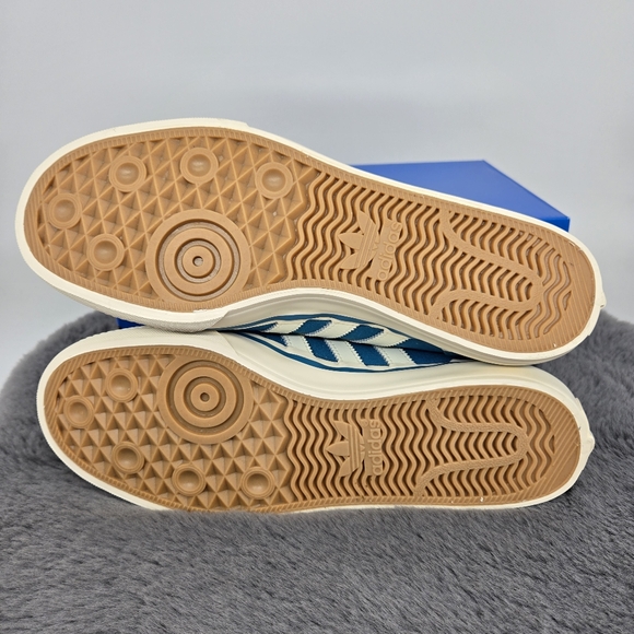 New adidas Lifestyle Nizza RF 74 Active Teal Off White Men's Shoes Size 9 - Picture 7 of 8